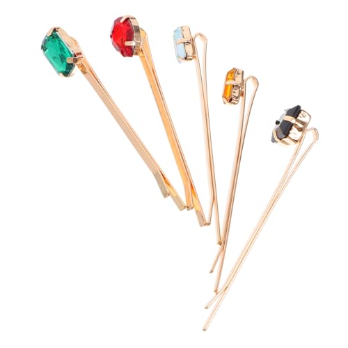 WOFASHPURET 5 Stück Teiliges Retro Haarklammer mit Goldenem Bohrdesign Metalllegierung Fester Haarspangen für Damen und Mädchen Vielseitiges Haarschmuck Accessoire von WOFASHPURET