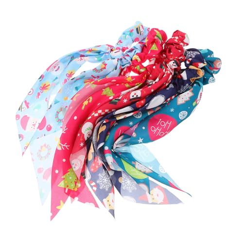 WOFASHPURET 5 Stück Teiliges Weihnachtlicher Elastischer Haargummis mit Schneeflocken Langlebig Bequem und Modisch für Festliche Weihnachtsfrisuren und Damen Haarschmuck von WOFASHPURET