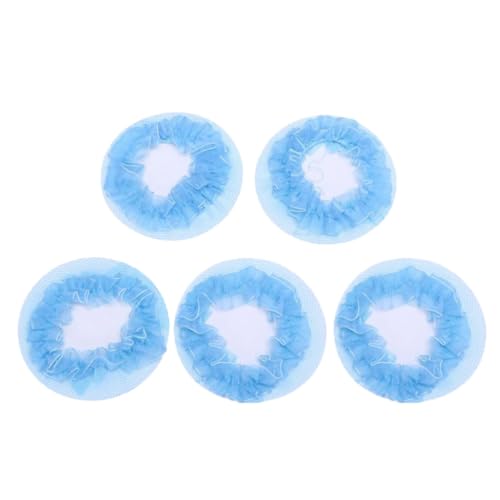WOFASHPURET 5stücke Ballett-haarknotennetz Unsichtbares Netz-set Haarnetz Haarnetze Dutt-abdeckung Haar-accessoires Für Frauen Und Mädchen Blau von WOFASHPURET
