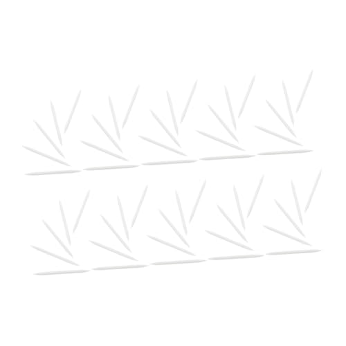 WOFASHPURET 50 Stück Eyeliner Ersatzpinselköpfe Eyeliner Pinsel Weiche Ersatzpinselspitzen Eyeliner Werkzeug Ersatz Eyeliner Pinselspitzen Eyeliner Pinselkopf Kieselgel Weiß von WOFASHPURET