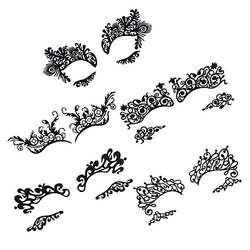 WOFASHPURET 5Paare Eyeliner Aufkleber Temporäre Augentattoos Hohle Tattoos für Make Up Selbstklebend und Einfach zu Verwenden für Erwachsene Cosplay von WOFASHPURET