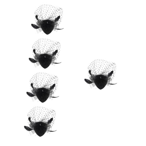 WOFASHPURET 5stücke Fascinator Hut Mit Federn Und Netz Für Kopfbedeckung Für Teepartys Hochzeiten Und Besondere Anlässe Leicht Und Langlebig Haardekoration von WOFASHPURET
