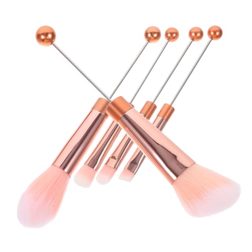 WOFASHPURET 5stücke Teiliges Make-up-pinselset Mit Roségoldenen Griffen Lidschatten Puderpinsel Für Präzise Make-up-anwendung Und Unterwegs Kosmetikwerkzeuge von WOFASHPURET