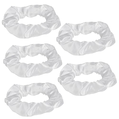 WOFASHPURET 5stücke Weißes Haarband Elastische Haargummis Pferdeschwanzhalter Für Frauen Und Mädchen Einfarbige Stretch-haargummis Für Alltag von WOFASHPURET