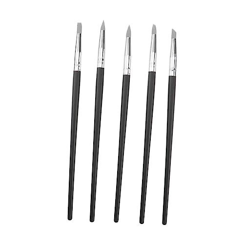 WOFASHPURET 5Stücke Teiliges Silikon Modellierwerkzeug Weiche Tonfarbstifte für Skulpturen und Nail Art Leicht und Langlebig für Modellieren von WOFASHPURET