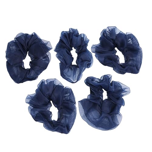 WOFASHPURET 5st Satin-haargummis Satinschal Für Das Haar Haargummis Mit Bommeln Seiden-scrunchie Haarschal Aus Chiffon Stirnbänder Aus Garn Organza-haargummi Fräulein Sommer Halterung von WOFASHPURET