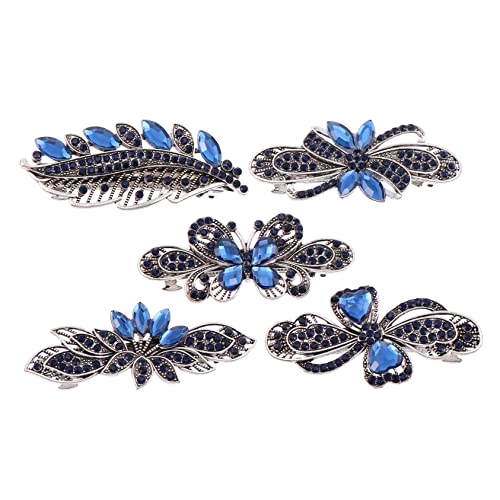 WOFASHPURET 5stücke Teiliges Wasserdiamant Haarspangen Mit Automatischem Clip Elegante Haarschmuck Für Frauen Für Hochzeiten Partys Und Tägliches Tragen von WOFASHPURET
