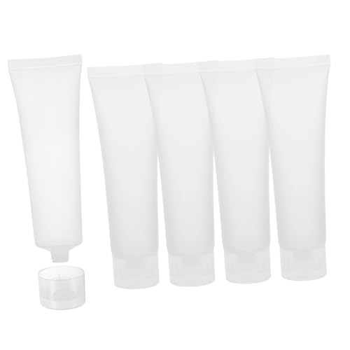 WOFASHPURET 5stücke Wiederverwendbare Reisegröße Squeeze Flaschen Aufbewahrungsboxen Für Shampoo Gesichtswasser Handcreme Körperlotion Lotion Etc Aus Umweltfreundlichem Pvc Und Pp Geruchsneutr von WOFASHPURET