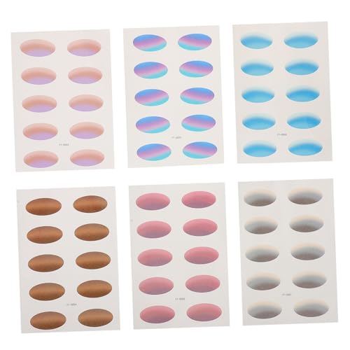 WOFASHPURET 6 Blätter Wasserfeste Augen Make Up Sticker Temporäre Augen Make Up Aufkleber Natürliche Farbübergänge Einfache Anwendung für Cosplay Partys und Festivals Vielseitige Styling von WOFASHPURET