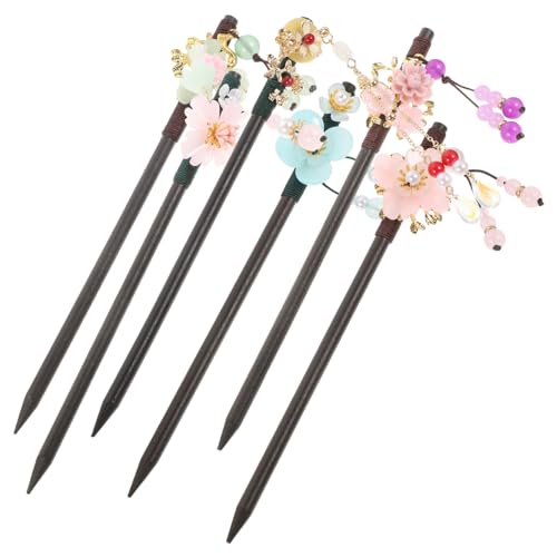 WOFASHPURET 6 Stck Teiliges Chinesische Holz Haarstäbchen Vintage Haarnadeln für Frauen Glatte Oberfläche Geeignet für Lange und Mitteldicke Haare Elegante Haarschmuck sticks für Hochzeiten von WOFASHPURET