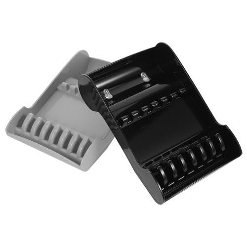 WOFASHPURET 6 Stck. Scherenhalter Friseurzubehör Platzsparender Vertikaler Haarstyling Organizer Moderner Schwarzer und Grauer Aufbewahrungsständer für Salon Barbierarbeitsplätze von WOFASHPURET