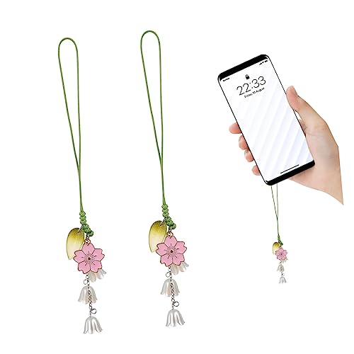 WOFASHPURET 6 Stück Handy-Armband-Anhänger Handy-Schlüsselanhänger Handy Kinder Smartphone Hängende Verzierung Kawaii-Telefon Rosa Schlüsselanhänger Zartes Handyband von WOFASHPURET