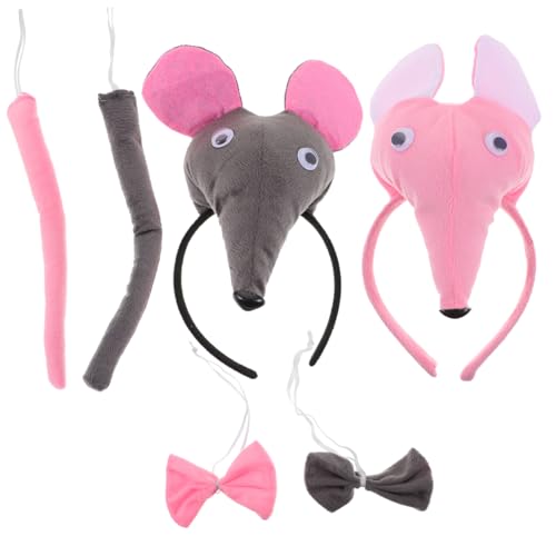 WOFASHPURET 6stücke Stirnband Mit Ohren Und Fliege Für Cosplay-kostüme Mottopartys Und Halloween-requisiten Hautfreundliches Material Für Junge Mädchen von WOFASHPURET