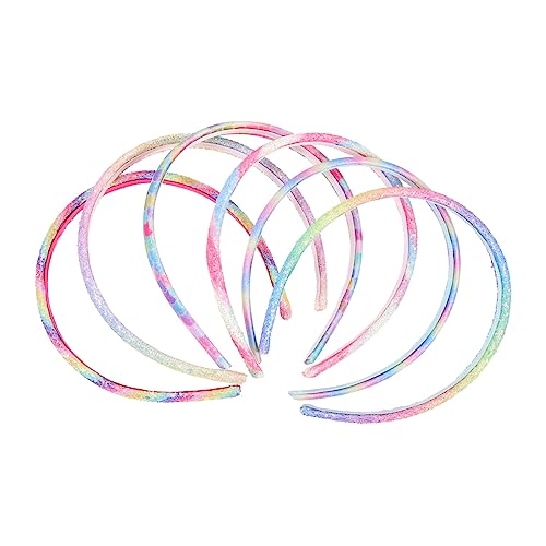 WOFASHPURET 6stücke Meerjungfrau-haarband Mit Pailletten-druck Dekoratives Stirnband Für Mädchen Junge Mädchen-haar-schmuck Haarschmuck Kopf-schmuck Für von WOFASHPURET