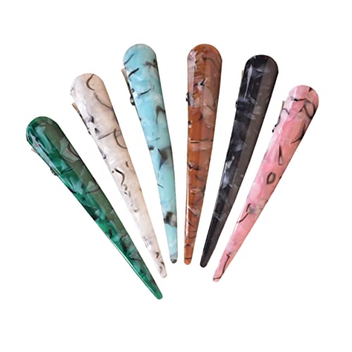 WOFASHPURET 6 Stück Teiliges Acryl Haarklammern im Ox Horn Design Dekorative Haarspangen für Damen Vielseitige Haarschmuckstücke Gemischten Farben für Reisen und Besondere Anlässe von WOFASHPURET