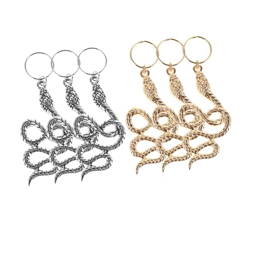 WOFASHPURET 6 Stück Teiliges Afrikanische Dreadlock Haarschmuck Schlange Haarclips für Zöpfe Damen Halloween Haaraccessoires Stilvolle für Verschiedene Anlässe von WOFASHPURET