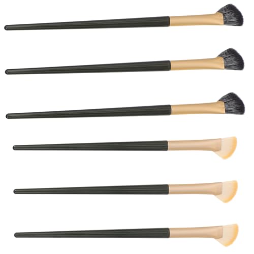 WOFASHPURET 6 Stück Teiliges Augenpinsel Abgewinkeltem Eyeliner Concealer pinsel Langlebig und Formbeständig für Präzises Augen make up und Augenbrauen definition Kompakt für Unterwegs von WOFASHPURET