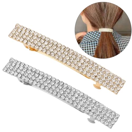 WOFASHPURET 6 Stück Teiliges Glitzernde Haarspangen mit Strasssteinen Ponytail Halter und Schicke Barrettes Haarklammern für Mädchen für Partys und Festliche Anlässe von WOFASHPURET
