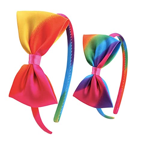 WOFASHPURET 6 Stück Teiliges Regenbogen Haarband mit Schleife für Kopfbedeckung Dekorative Haarschmuck für Partys und Anlässe Komfortabel und Langlebig von WOFASHPURET