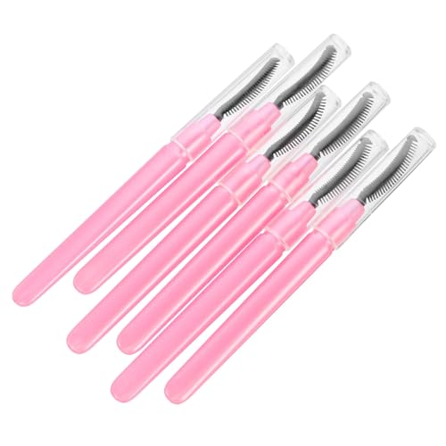 WOFASHPURET 6stücke Silikon Wimpernbürste Mit Abdeckung Wimpernbürstenstäbe Augen-make-up-tools Wimpernbürstenapplikator Brauenbürste Wimpernreinigungsset Mascara-werkzeug Wimpernpinsel von WOFASHPURET