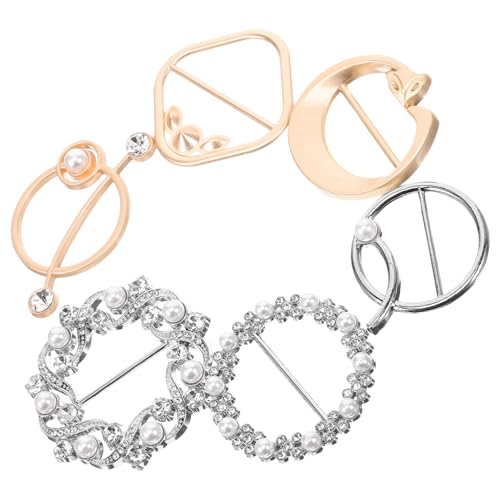 WOFASHPURET 6 Stück Teiliges T Shirt Clips mit Strass Metall Ringe zum Fixieren von Schals und Hemden Verstellbare Taillen und Hüftclips für Damen Glatte Oberfläche Langlebig und Modisch von WOFASHPURET