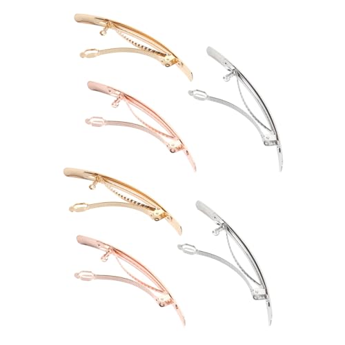 WOFASHPURET 6stücke Schlanke Haarklammern Für Damen Verschiedenen Farben Gold Silber Roségold Glatte Oberfläche Praktische Haarspangen Für Mädchen Und Frauen Partys Und Besondere von WOFASHPURET