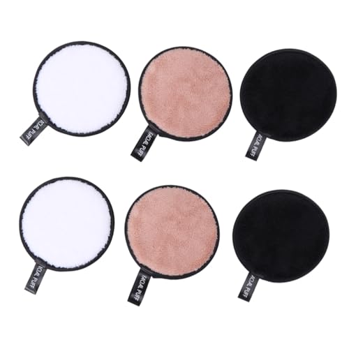 WOFASHPURET 6 Stück Waschbare Make up Entferner Pads Doppelseitige Faserpuder Wiederverwendbare Gesichtsreinigungspads Für Frauen Und Mädchen Umweltfreundlich von WOFASHPURET