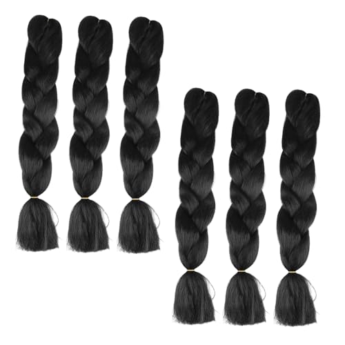 WOFASHPURET 6stücke Teiliges Synthetische Dreadlocks Zöpfe Für Afro-haar Hohe Temperaturfaser Handgemachte Geflochtene Perücke Modischer Dreadlock-haarersatz Für Und Mädchen von WOFASHPURET
