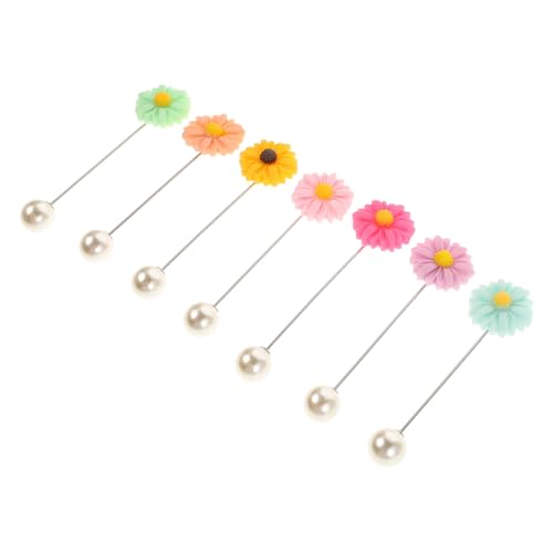 WOFASHPURET 7 Stück Teilige Broschen für Schals Hijabs Sicherheitsnadeln für Damen Vielseitige Schmuckpins Blumenbroschen für Cardigans Blusen für Reisen Besondere Anlässe von WOFASHPURET