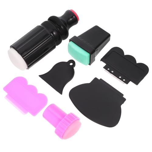 WOFASHPURET 7 Stück Teiliges Nail Art Stamping Set mit Stempel Schaber und Vorlage für Kreative Maniküre Geeignet für Anfänger und Profis Vielseitig Einsetzbar bei Hochzeit Party und Alltag von WOFASHPURET