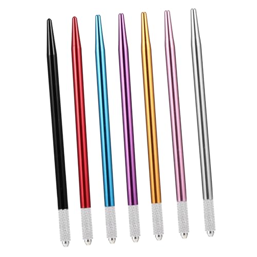 WOFASHPURET 7 Stücke Manuelle Augenbrauenstifte Permanent Make Up Stift für Microblading Design Professionelles Werkzeug für Gestickte Tattoos Geschenkidee für Kosmetikerinnen von WOFASHPURET