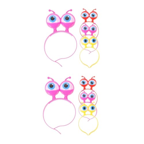 WOFASHPURET 8 Stck. LED Stirnband mit Großen Leuchtenden Augen Blinkendes Plastik Haarreif für Buntes Party Haarband für Weihnachten Silvester Kostümfest Lustiger Kopfschmuck von WOFASHPURET