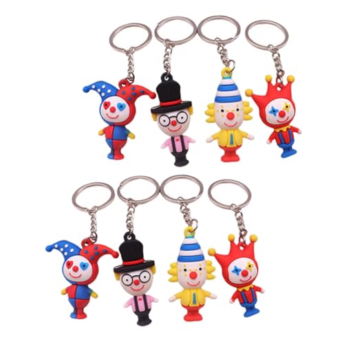 WOFASHPURET 8 Stück Entzückende Clown-schlüsselanhänger, Verrückte Anhänger, Hängende Ornamente Für Die Tasche von WOFASHPURET