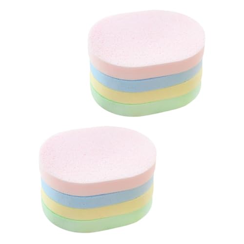 WOFASHPURET 8 Stück Gesichtsreinigungsschwämme Make Up Entferner Pads für Sanfte Gesichtsreinigung Zufällige Farben Wiederverwendbar für Hauttypen Leicht und Handlich Zufällige Farbe von WOFASHPURET