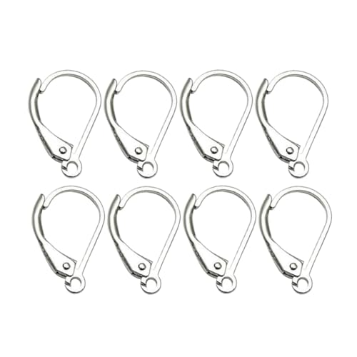 WOFASHPURET 8 Stück Sterling Silber Ohrclips DIY Schmuckzubehör Ohrring Back Stopping Ohrstecker Basteln Zubehör für Selbstgemachte Ohrringe von WOFASHPURET