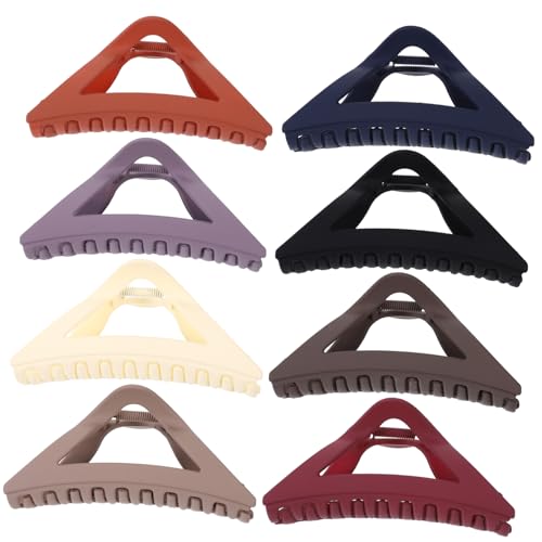 WOFASHPURET 8 Stück Teiliges Große Dreieckige Haarklammern für Damen Hohler Design Rutschfeste Haarklammer Geeignet für Dickes Haar Haarspange Vielseitiges Haarzubehör Stabiler Ganzen Tag von WOFASHPURET