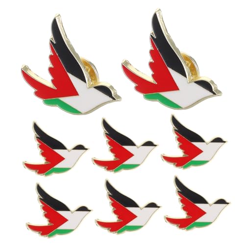 WOFASHPURET 8stücke Teiliges Palästina-flagge Brosche Elegant Verzierte Anstecker Für Frauen Vielseitiger Dekorationspin Für Kleidung Taschen Und Hüte von WOFASHPURET