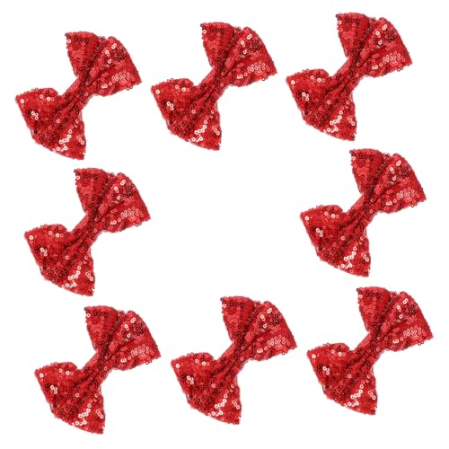 WOFASHPURET 8Stücke Pailletten Haarschleifen Clips Glitzer Haarnadeln für Geburtstagsfeiern Weihnachten Partys Bunte Haarspangen für Mädchen und Damen von WOFASHPURET