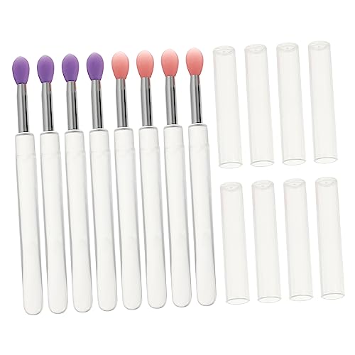 WOFASHPURET 8stücke Teiliges Lidschatten-applikatoren Mit Deckel Hochwertige Silikon-pinsel Für Augen-make-up Und Lippenstift Wiederverwendbar Und Leicht Zu Handhaben von WOFASHPURET