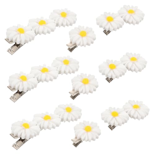 WOFASHPURET 9 Stück Teiliges Daisy Flower Haarklammern für und Mädchen Niedliche Haarspangen Blumenform für Haarstile und Anlässe von WOFASHPURET