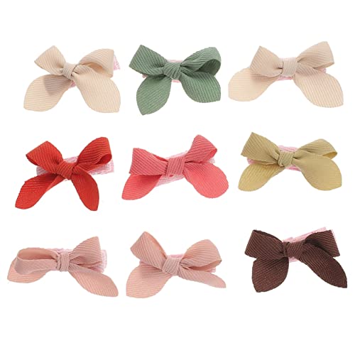 WOFASHPURET 9stücke Teiliges Haarspangen Für Kleine Mädchen Bunte Schleifen Für Junge Mädchen Vielseitige Haaraccessoires Für Besondere Anlässe Und Alltag von WOFASHPURET