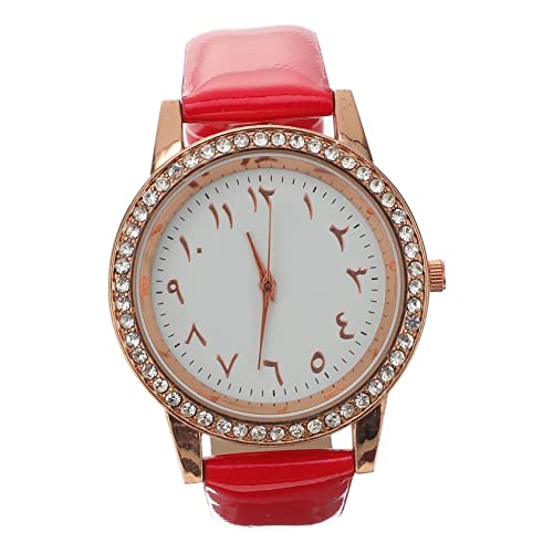 WOFASHPURET Pu Armbanduhr Damen Mit Strass Verstellbare Bling Uhr Im Eleganten Design Für Freizeit Party Und Alltag Wasserabweisend Roségoldene Gehäusefarbe von WOFASHPURET