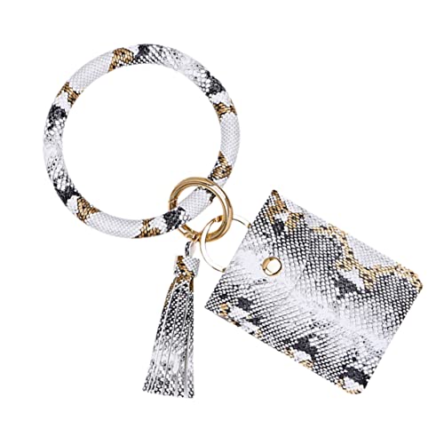 WOFASHPURET Armreifbeutel für Damen Schlüsselbund Brieftaschen Schild kreditkartenhalter Credit Card Holder Card Holders Wallet id Card Holders Kartenhalter Geldbörse Frauenschlüsselkette Weiß von WOFASHPURET
