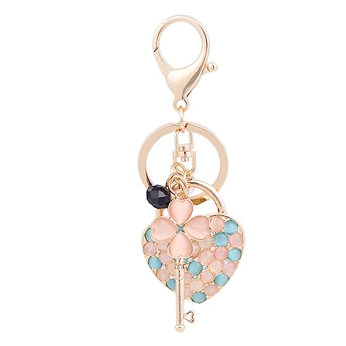 WOFASHPURET Herzförmiger Schlüsselanhänger Mit Buntem Design Stilvolles Auto-schlüsselband Süßes Taschenpendant Für Kreative Dekoration Für Und Familie von WOFASHPURET