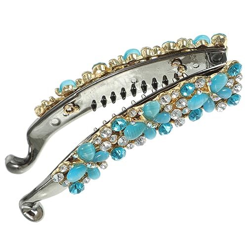 WOFASHPURET Bananen Haarklammer mit Glitzernde Haarspange für Damen für Partys Festivals Hält Pferdeschwanz Fest Leicht zu Bedienen Design von WOFASHPURET
