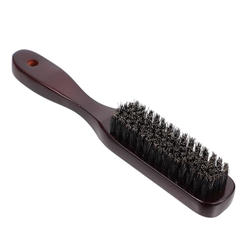 WOFASHPURET Barber Beard Brush aus Holz für Herren Wildschweinborsten Bartbürste zur Bartpflege Sanfte Feiner Haare Professionelle Salon Komfortabel und Langlebig Rot von WOFASHPURET