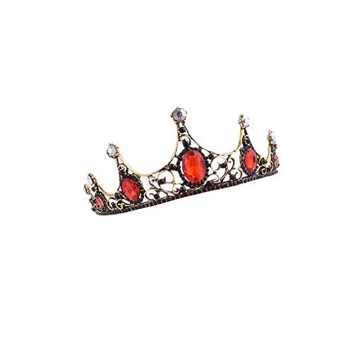 WOFASHPURET Barock Krone Haarschmuck Hochzeit Tiara mit Goldenem und Braut Kopfschmuck Vintage Brautaccessoire für Damen und Festlichkeiten von WOFASHPURET