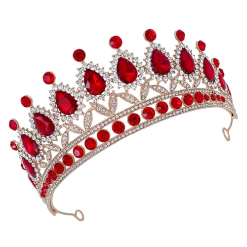WOFASHPURET Barock Stil Prom Tiara mit Funkelnden Strasssteinen Leichte Krone aus Langlebiger für Hochzeit Geburtstag Festliche Abendveranstaltungen Komfortabler Sitz Luxuriöses Design von WOFASHPURET