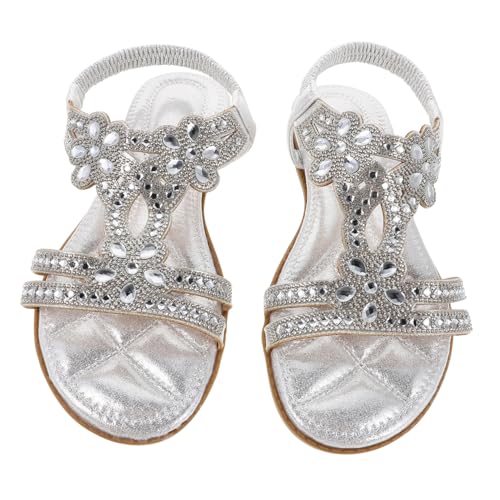 WOFASHPURET Bling Strass Sandalen Damen Elegant Leicht Sommer Schuhe mit Glitzersteinen für Strand Urlaub und Alltag von WOFASHPURET