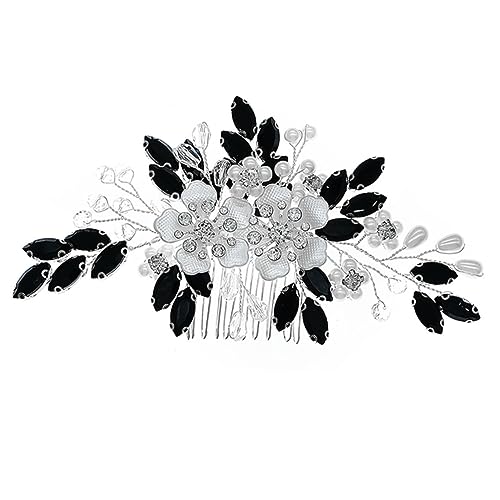 WOFASHPURET Blumen Haarkamm Mit Perlen Für Hochzeit Wiederverwendbare Haar-accessoires Für Braut Und Mädchen von WOFASHPURET
